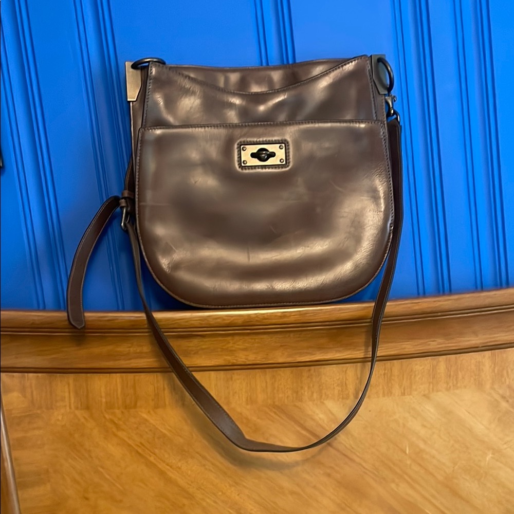 Brown Leather Cross Body Bag